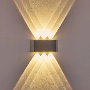 hofstein Abaiang Applique murale d'extérieur LED Argenté, 6 lumières* Lampes Modernes