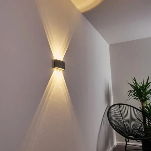 hofstein Abaiang Applique murale d'extérieur LED Argenté, 6 lumières* Lampes Modernes