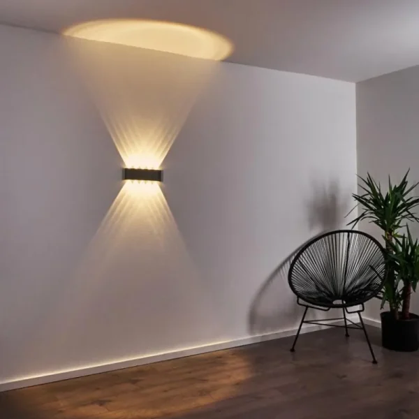 hofstein Abaiang Applique murale d'extérieur LED Argenté, 10 lumières* Lampes Modernes