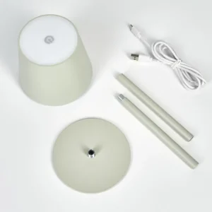 hofstein Allen Lampe de table d'extérieur, Lampe à poser LED Gris, Vert, 1 lumière* Lampes Modernes