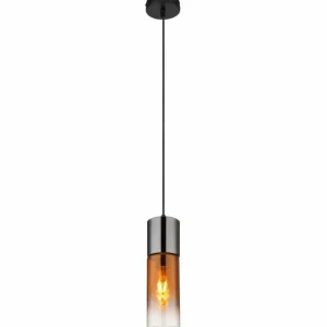 Luminaires Globo Lighting Annika Suspension Noir, 1 lumière* Lampes En Verre