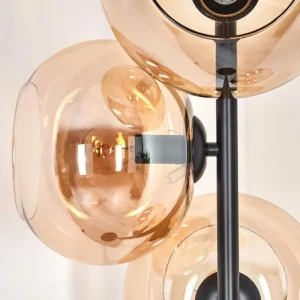 hofstein Apedo Lampadaire Ambre, 4 lumières* Lampes En Verre