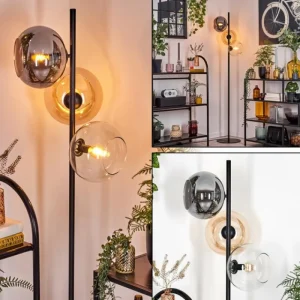 hofstein Apedo Lampadaire Ambre, Clair, Fumé, 3 lumières* Lampes Modernes