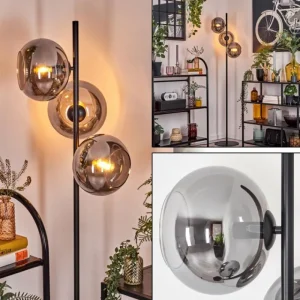 hofstein Apedo Lampadaire Fumé, 3 lumières* Lampes Modernes