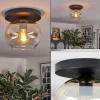 hofstein Apedo Plafonnier, Boule lumineuse Ambre, Clair, 1 lumière* Lampes En Verre