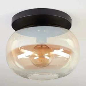 hofstein Apedo Plafonnier, Boule lumineuse Ambre, Clair, 1 lumière* Lampes En Verre