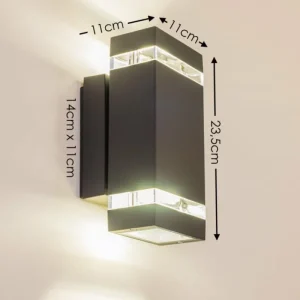 hofstein Applique extérieure Lutak LED Anthracite, 2 lumières* Lampes Modernes