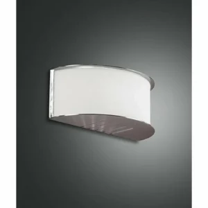 Luminaires Fabas Luce Applique Fabas Luce BOOK Nickel mat, 1 lumière* Lampes En Verre