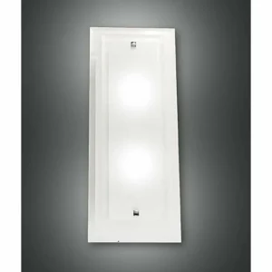 Luminaires Fabas Luce Applique Fabas Luce MAGGIE Chrome, 2 lumières* Lampes En Verre