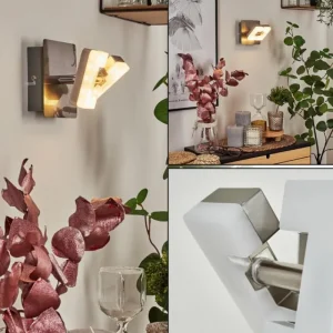 hofstein Applique murale Bobeiro LED Nickel mat, 1 lumière* Lampes Modernes