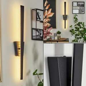 hofstein Applique murale Meels LED Noir, 1 lumière* Lampes Modernes