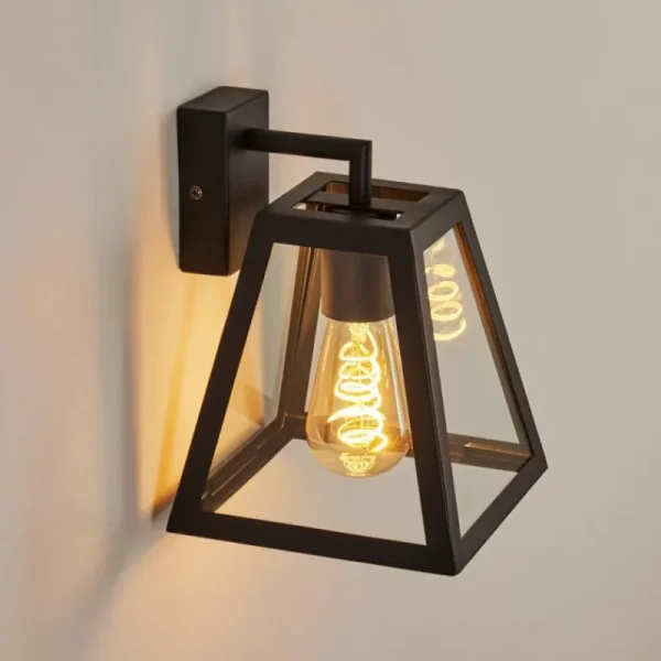 hofstein Applique murale Nittorp Noir, 1 lumière* Lampes En Verre