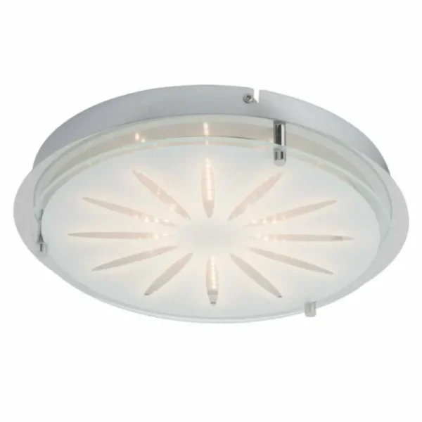 Luminaires Brilliant Applique murale / Plafonnier Brilliant Cathleen LED Chrome, 1 lumière* Lampes En Verre