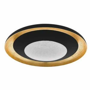 Luminaires Eglo Applique murale / Plafonnier Eglo CANICOSA 2 LED Or, Noir, 1 lumière* Lampes En Verre