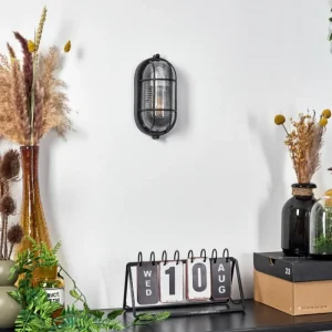 hofstein Applique murale Quintay Noir, 1 lumière* Lampes En Verre