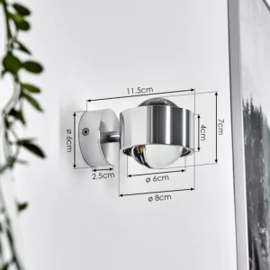 hofstein Applique murale Sapri Argenté, 1 lumière* Lampes En Verre