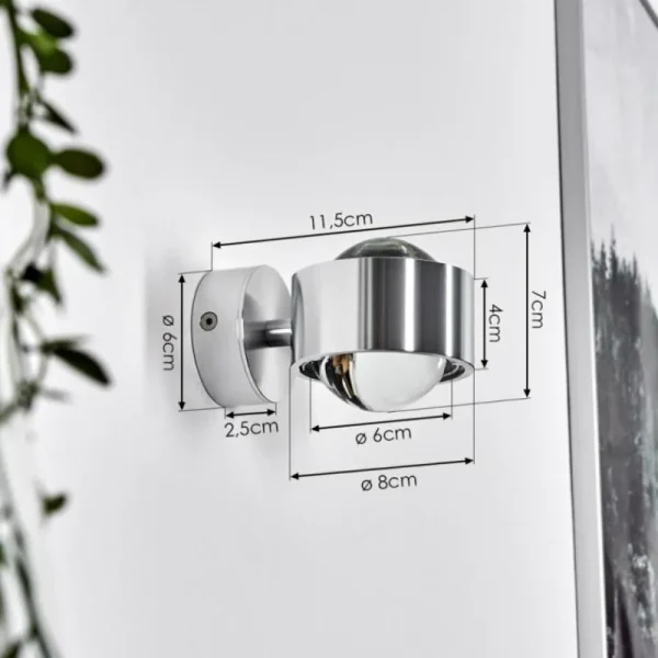 hofstein Applique murale Sapri Argenté, 1 lumière* Lampes En Verre