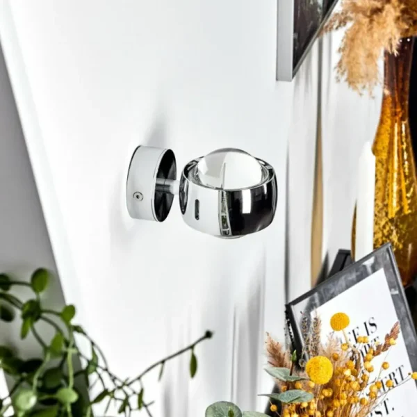 hofstein Applique murale Sapri Chrome, 1 lumière* Lampes En Verre