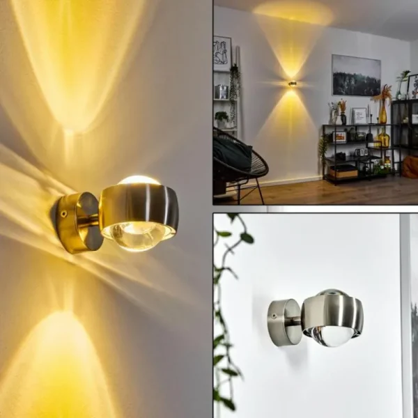 hofstein Applique murale Sapri Nickel mat, 1 lumière* Lampes En Verre