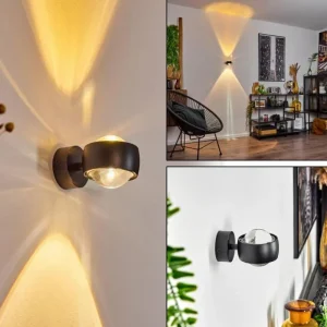 hofstein Applique murale Sapri Noir, 1 lumière* Lampes En Verre