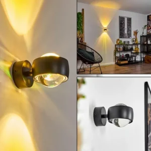 hofstein Applique murale Sapri Noir, 1 lumière* Lampes En Verre