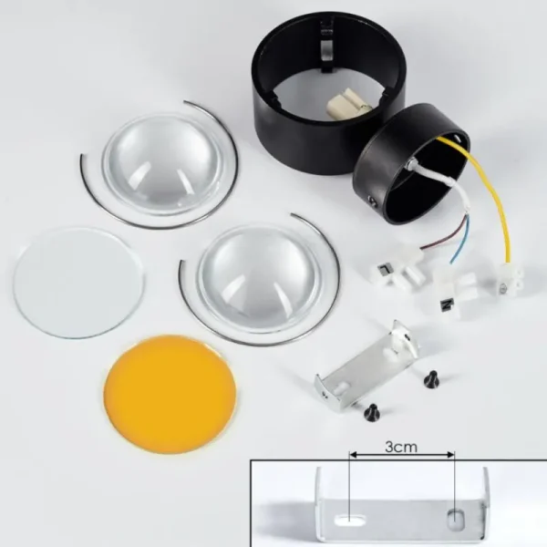 hofstein Applique murale Sapri Noir, 1 lumière* Lampes En Verre