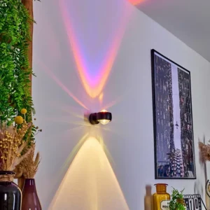 hofstein Applique murale Sapri Noir, 1 lumière* Lampes En Verre