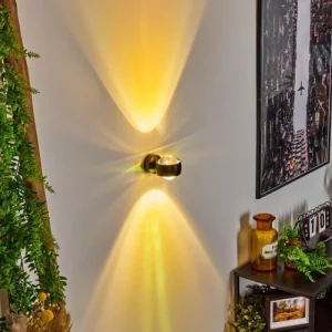 hofstein Applique murale Sapri Noir, 1 lumière* Lampes En Verre