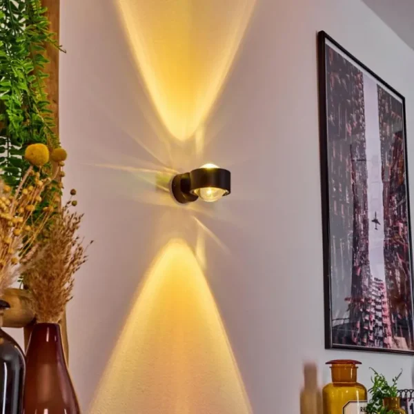 hofstein Applique murale Sapri Noir, 1 lumière* Lampes En Verre