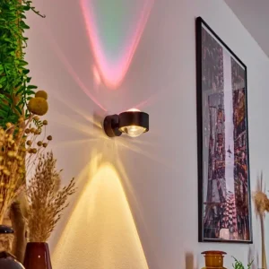 hofstein Applique murale Sapri Noir, 1 lumière* Lampes En Verre