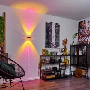 hofstein Applique murale Sapri Noir, 1 lumière* Lampes En Verre
