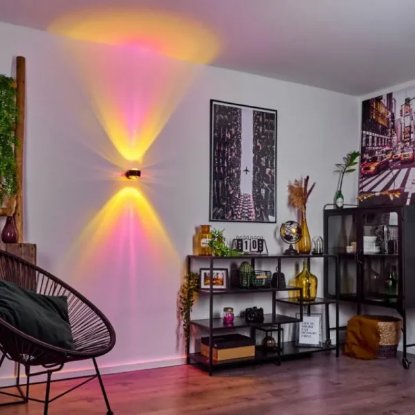 hofstein Applique murale Sapri Noir, 1 lumière* Lampes En Verre