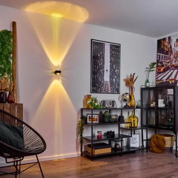hofstein Applique murale Sapri Noir, 1 lumière* Lampes En Verre