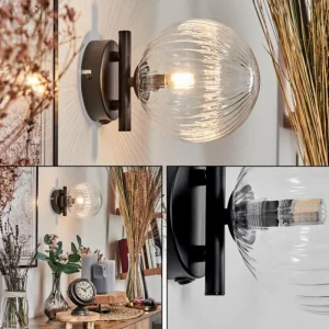 hofstein Applique murale - Verre 15 cm Chehalis Clair, 1 lumière* Lampes Modernes
