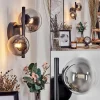 hofstein Applique murale - Verre 10 cm, 12 cm Chehalis Noir, 2 lumières* Lampes En Verre