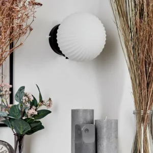 hofstein Applique murale - Verre 15 cm Chehalis Blanc, 1 lumière* Lampes Modernes