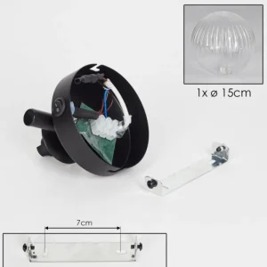 hofstein Applique murale - Verre 15 cm Chehalis Clair, 1 lumière* Lampes Modernes