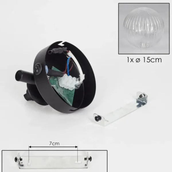 hofstein Applique murale - Verre 15 cm Chehalis Clair, 1 lumière* Lampes Modernes
