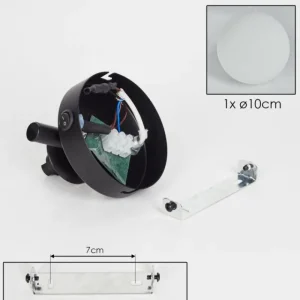 hofstein Applique murale - Verre 10 cm Chehalis Blanc, 1 lumière* Lampes En Verre