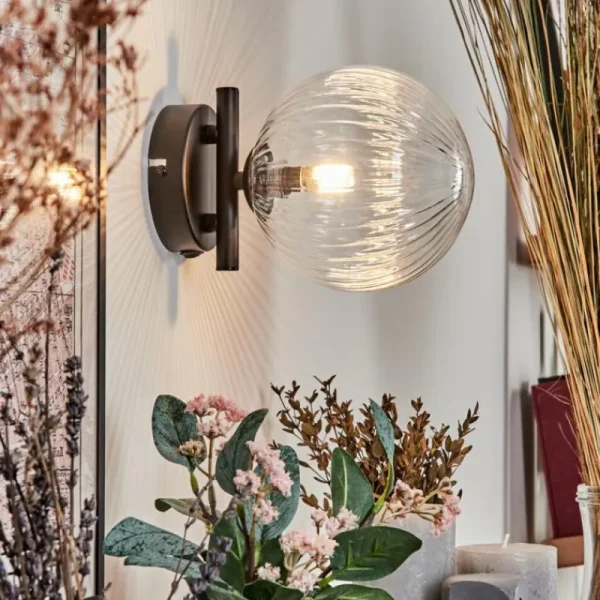 hofstein Applique murale - Verre 15 cm Chehalis Clair, 1 lumière* Lampes Modernes