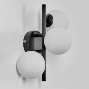 hofstein Applique murale - Verre 10 cm Chehalis Blanc, 3 lumières* Lampes En Verre