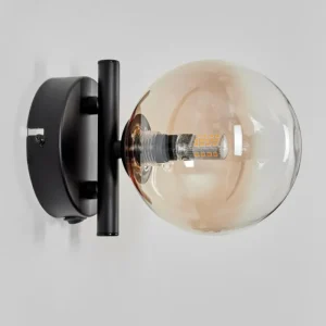 hofstein Applique murale - Verre 12 cm Chehalis Ambre, Clair, 1 lumière* Lampes En Verre