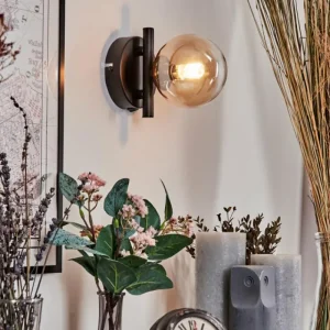 hofstein Applique murale - Verre 10 cm Chehalis Ambre, 1 lumière* Lampes En Verre