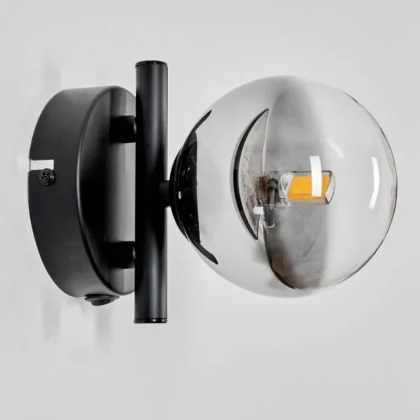 hofstein Applique murale - Verre Chehalis Clair, Fumé, 1 lumière* Lampes Modernes