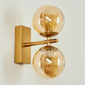 hofstein Applique murale Alden Laiton, 2 lumières* Lampes En Verre