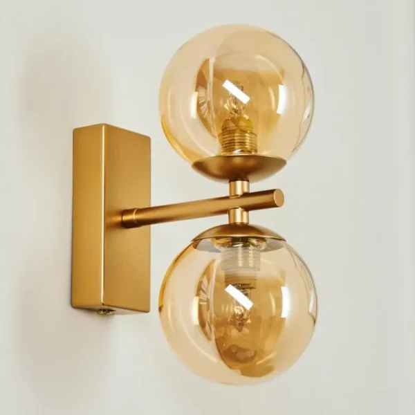 hofstein Applique murale Alden Laiton, 2 lumières* Lampes En Verre