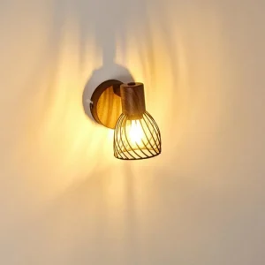 hofstein Applique murale Arjen Bois foncé, Rouille, 1 lumière* Lampes Modernes