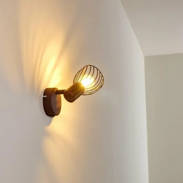 hofstein Applique murale Arjen Bois foncé, Rouille, 1 lumière* Lampes Modernes