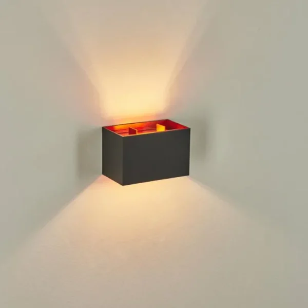 hofstein Applique murale Badajoz Cuivre, Noir, 1 lumière* Lampes Modernes