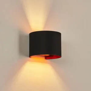 hofstein Applique murale Badajoz Cuivre, Noir, 1 lumière* Lampes Modernes